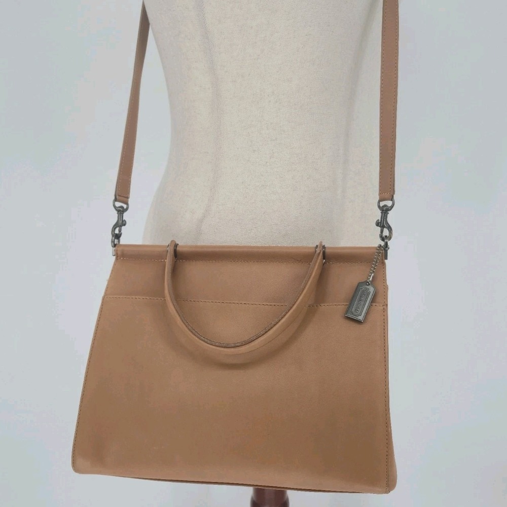 Coach Whitney 9185 Tan Leather Satchel Crossbody Bag Turkey Y2K Handle Vintage